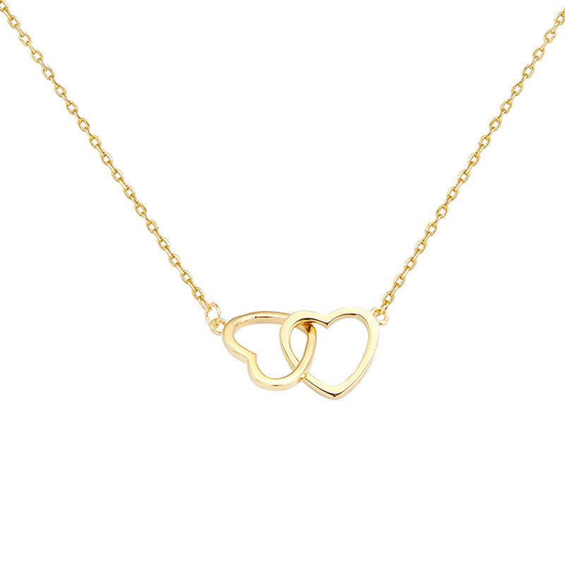 Grace Entangled Heart Necklace 18k Gold Plated