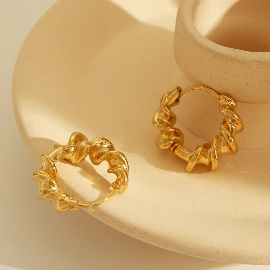 Sophia Hoop Earrings 18k Gold Plated