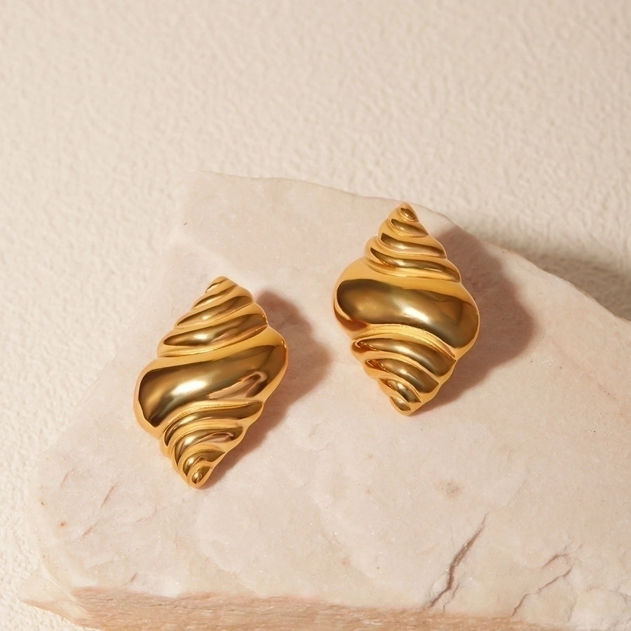 Clara Croissant Earrings 18k Gold Plated