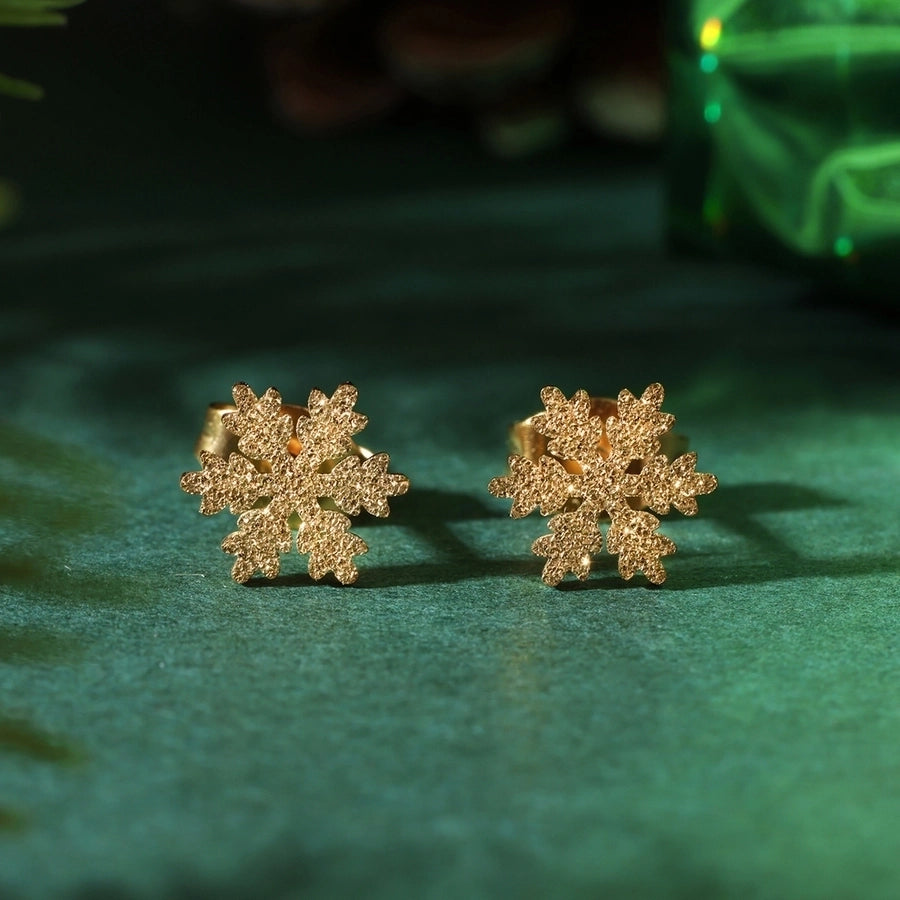 Brynleigh Snowflake Earrings 18k Gold Plated