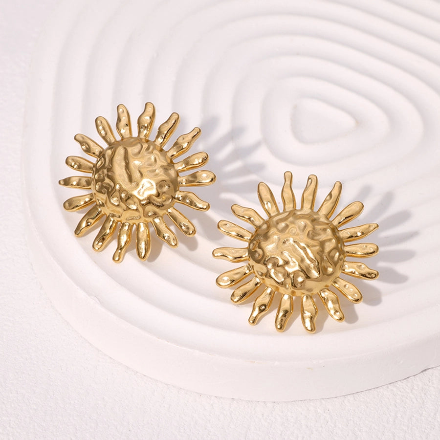 Bailey Sunflower Earrings 18k Gold Plated