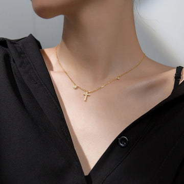 Miriam Cross Necklace 18k Gold Plated