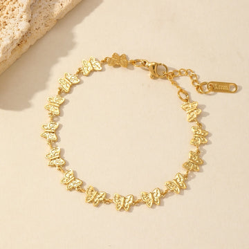 Jackie Butterfly Bracelet 18k Gold Plated