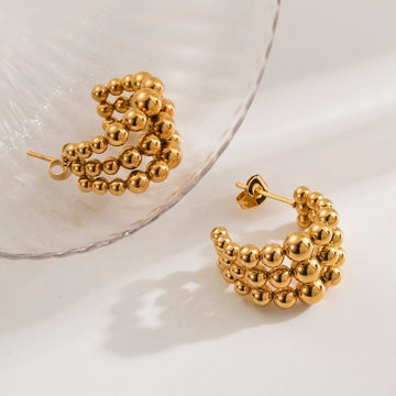 Harper Bubble Earrings 18k Gold Plated