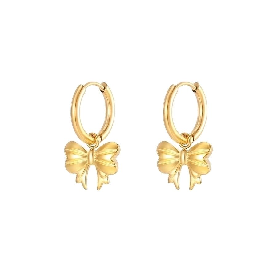 Camila Bow Knot Drop Earrings 18k Gold Plated