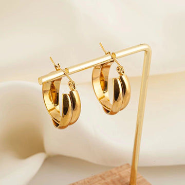 Harlyn 18K Gold Plated Hoop Earrings