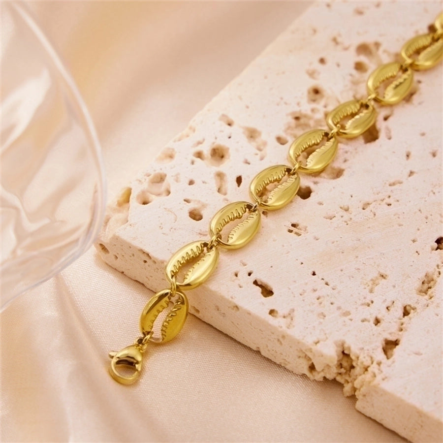 Sandy Seashell Bracelet 18k Gold Plated