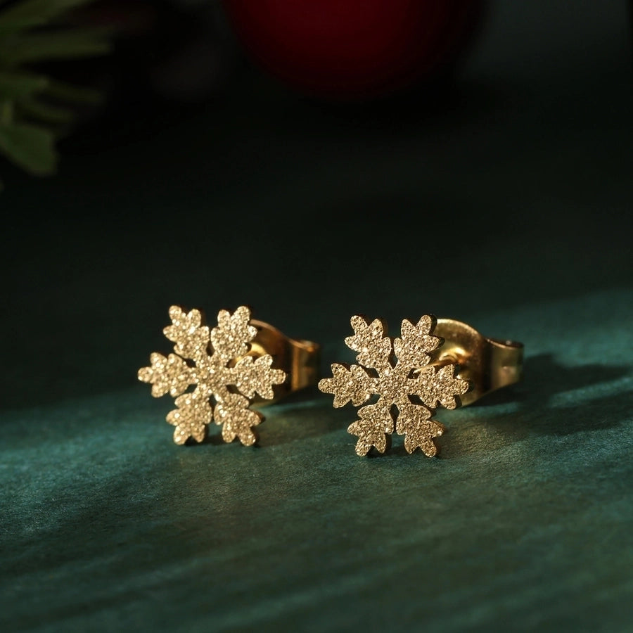 Brynleigh Snowflake Earrings 18k Gold Plated