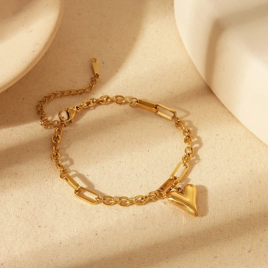 Olivia Heart Bracelet 18k Gold Plated