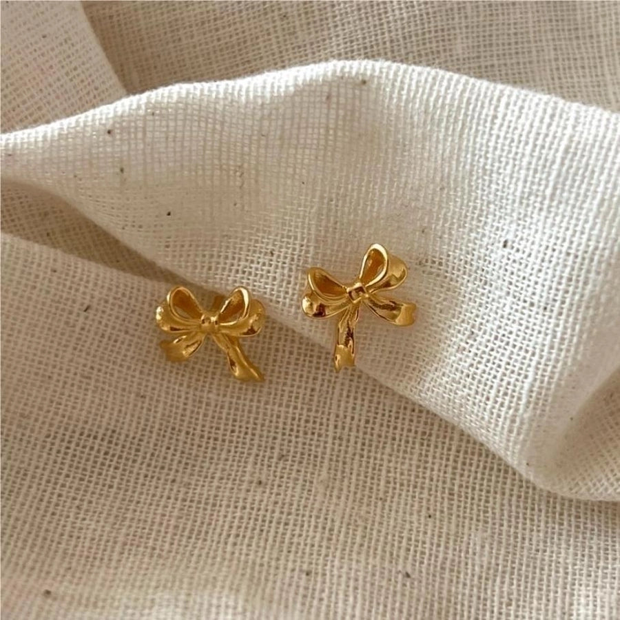 Scarlett Bow Knot Ear Studs 18k Gold Plated