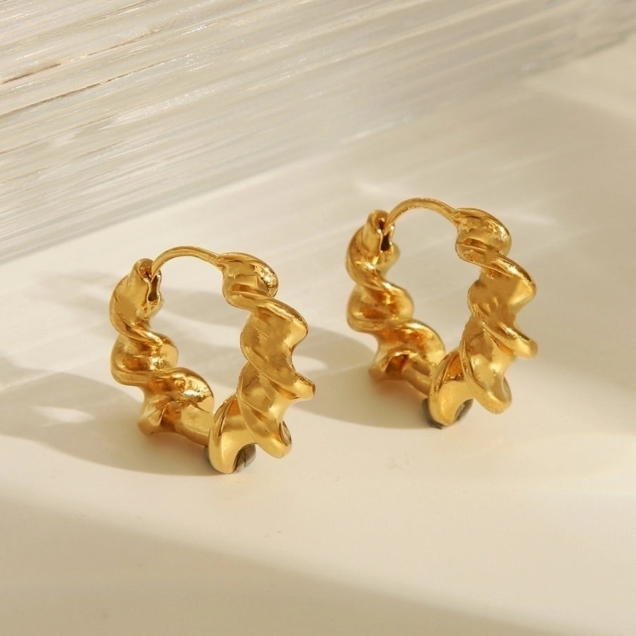 Sophia Hoop Earrings 18k Gold Plated