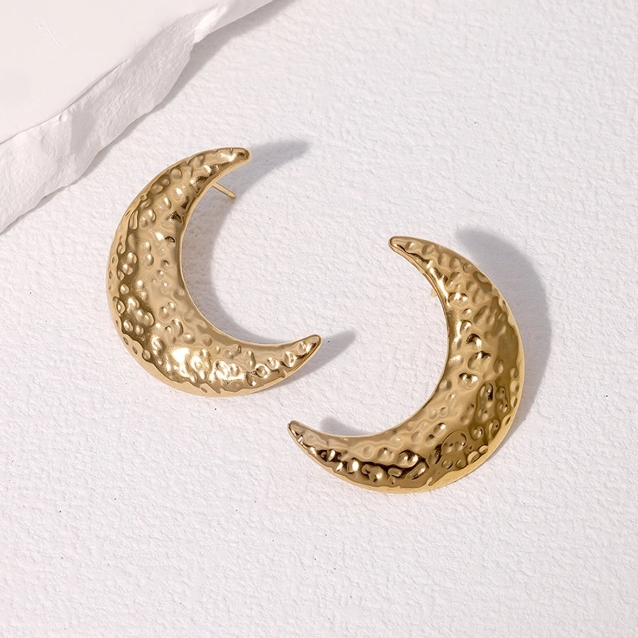 Luna Moon Earrings 18k Gold Plated