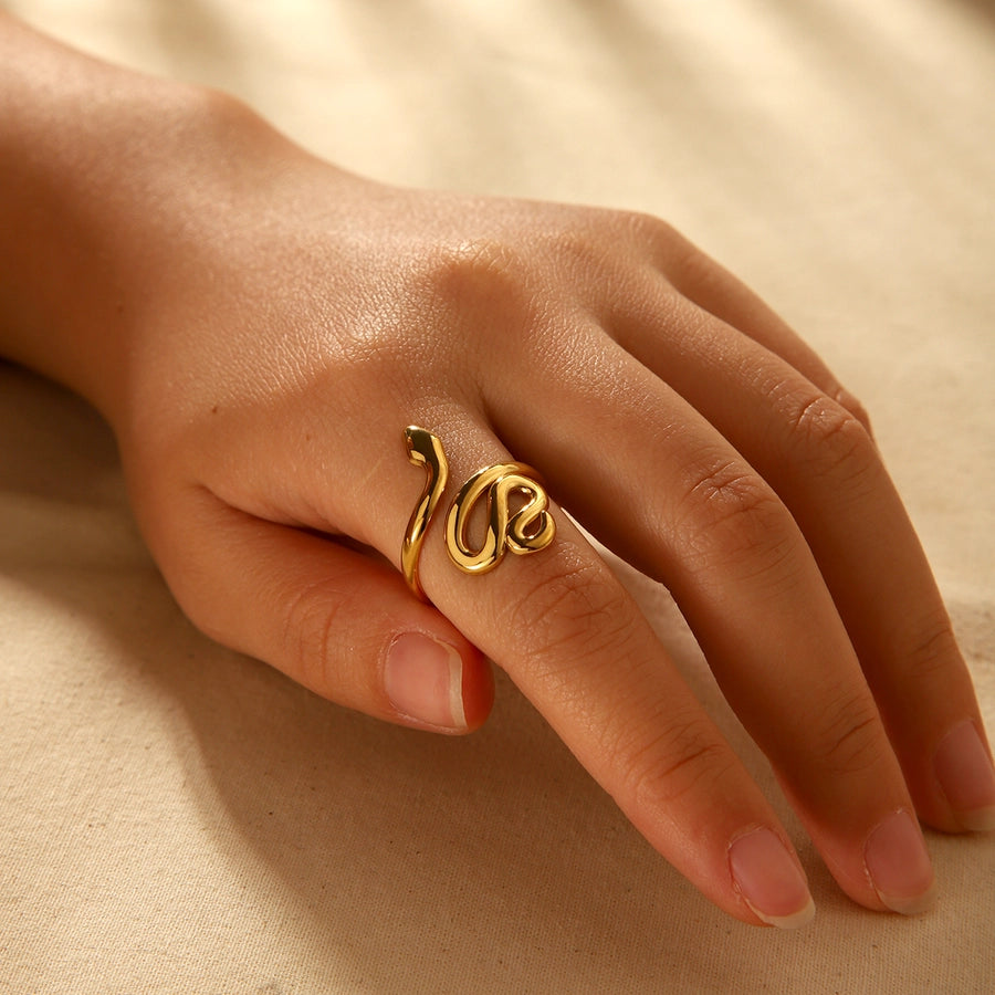 Maybel Snake Ring 18k Gold Plated