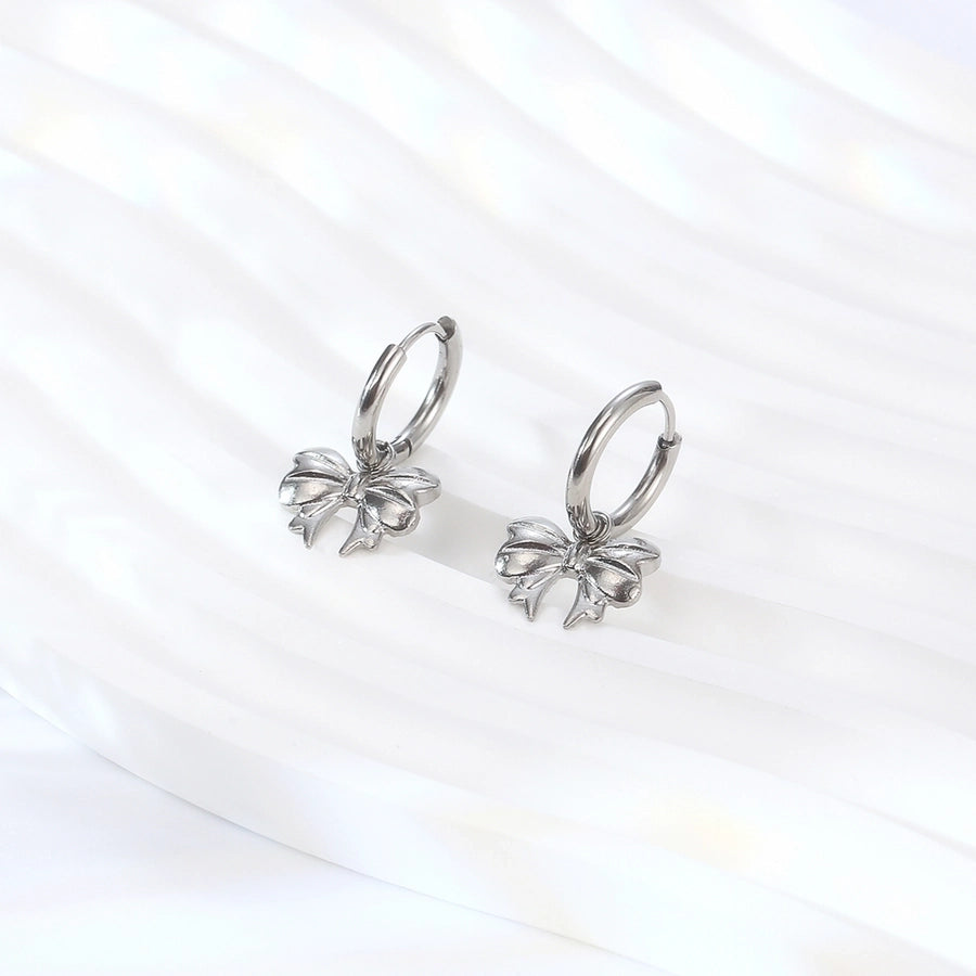 Camila Bow Knot Drop Earrings 18k Gold Plated