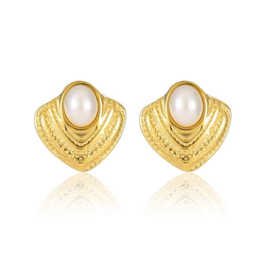 Blakeley Pearl Pressure Earrings 18k Gold Plated