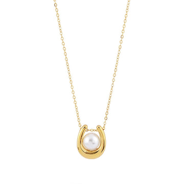 Celine Pearl Necklace 18k Gold Plated