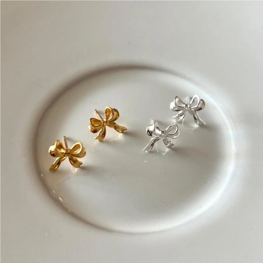 Scarlett Bow Knot Ear Studs 18k Gold Plated