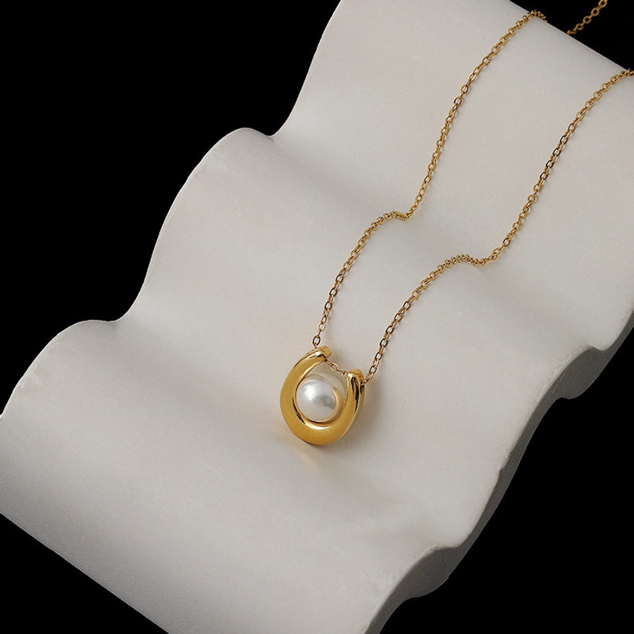 Celine Pearl Necklace 18k Gold Plated