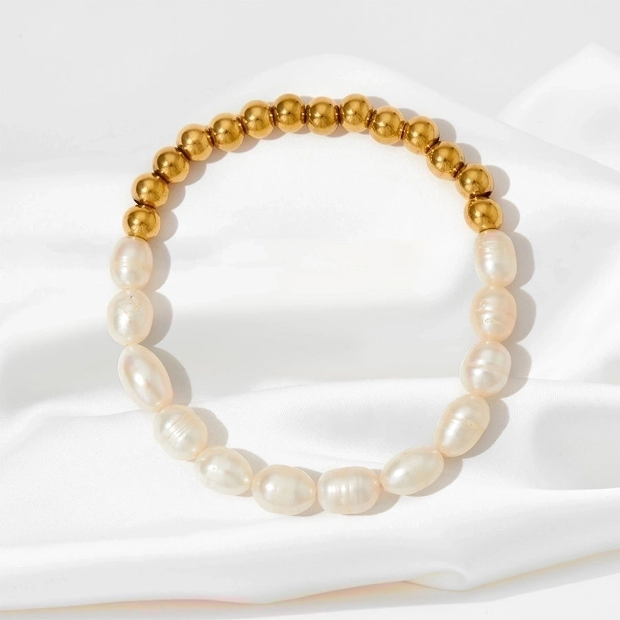 Priscilla Pearl Bracelet 18k Gold Plated