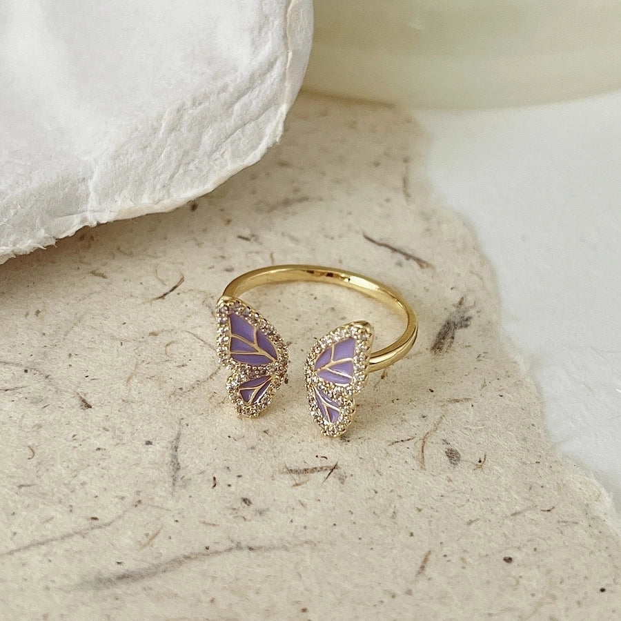 Lily Butterfly Open Ring