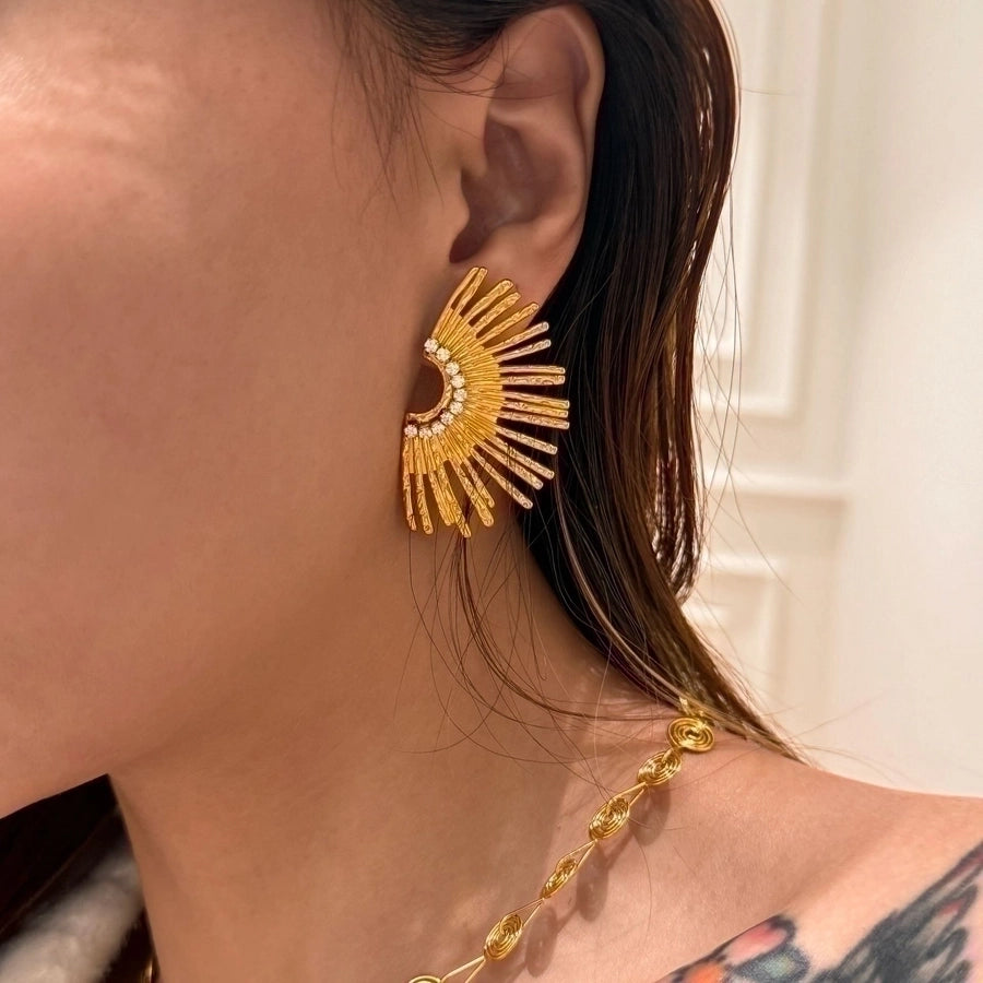 Danielle Sun Earrings 18k Gold Plated Ear Studs